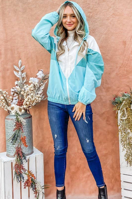 MINT SA00112J - Color Block Windbreaker Jacket for wholesale on Faire2