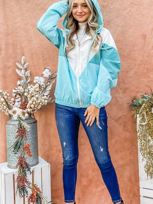 MINT SA00112J - Color Block Windbreaker Jacket for wholesale on Faire2