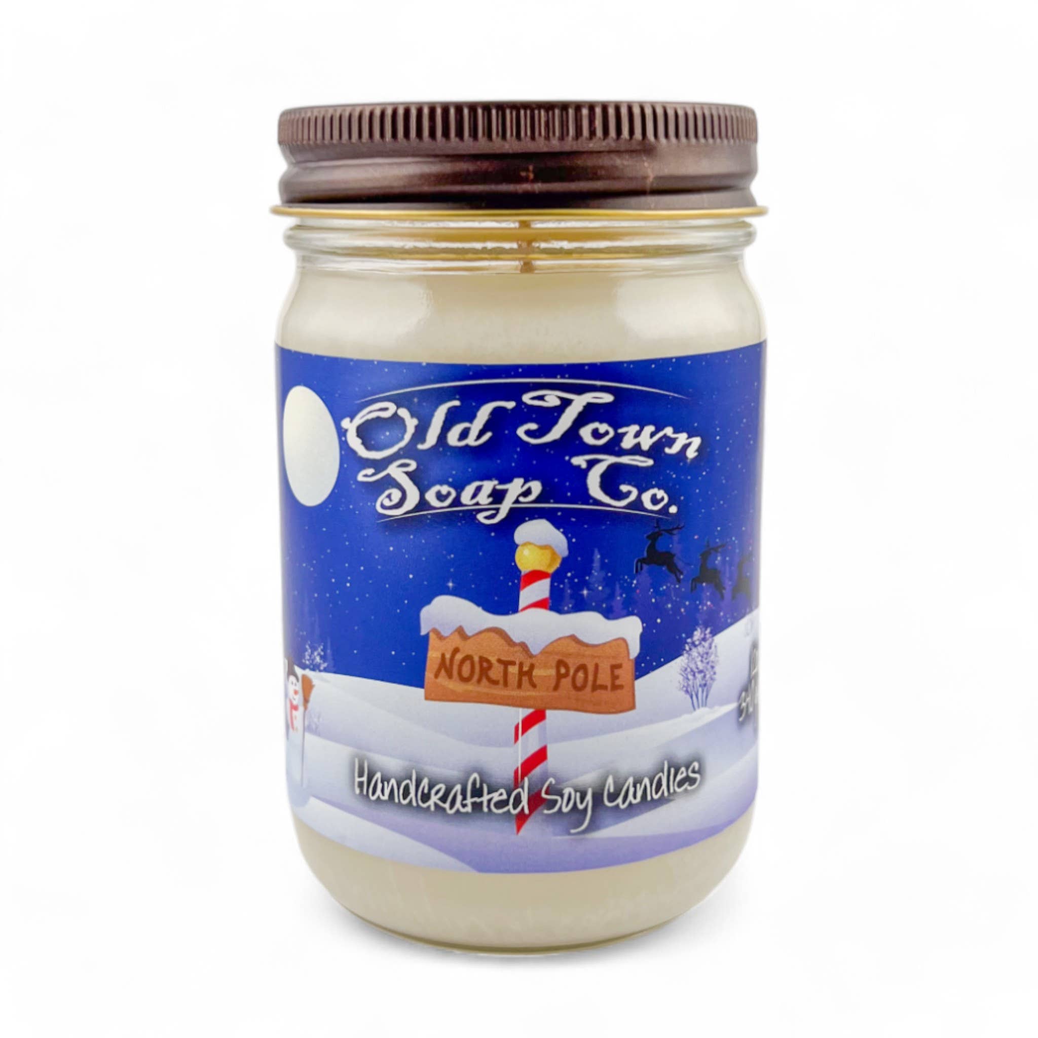 Old Town Soap Co. - Venta al por mayor Velas en tarros - Velas navideñas de 12 onzas, disponibles en 12 aromas de feliz Navidad5