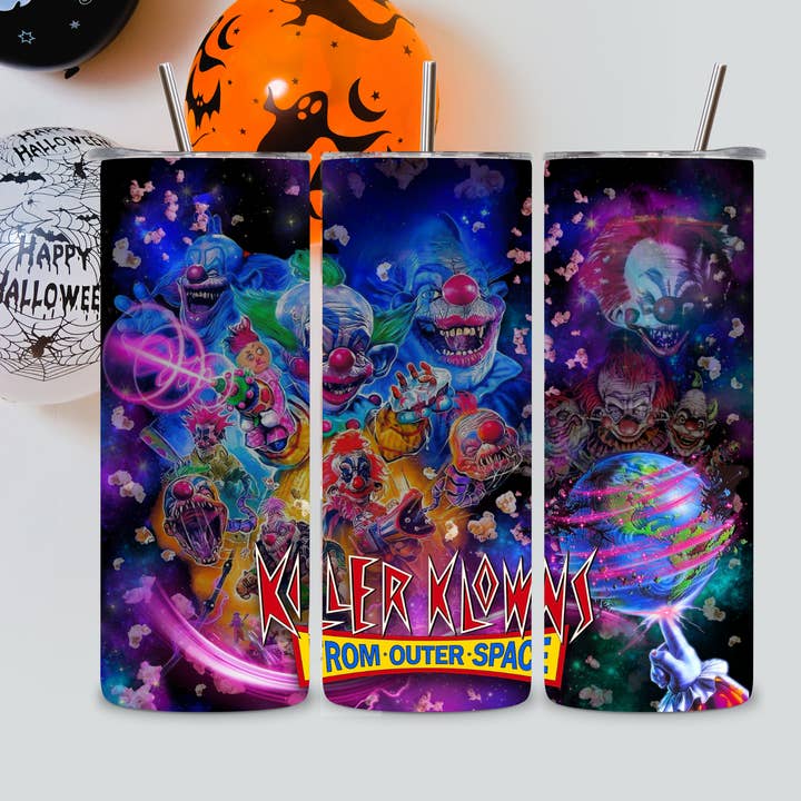 Killer Klowns Tumbler for wholesale by Graveyard Offerings