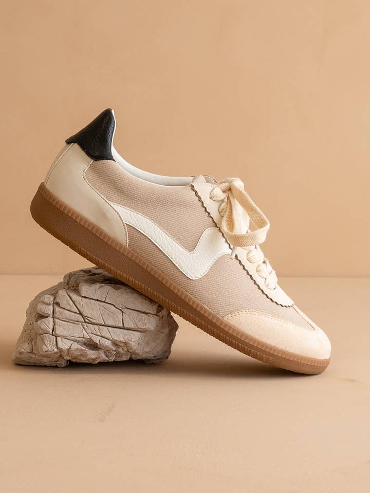 The Kyla | Almond Classic Low Top Sneakers for wholesale on Faire