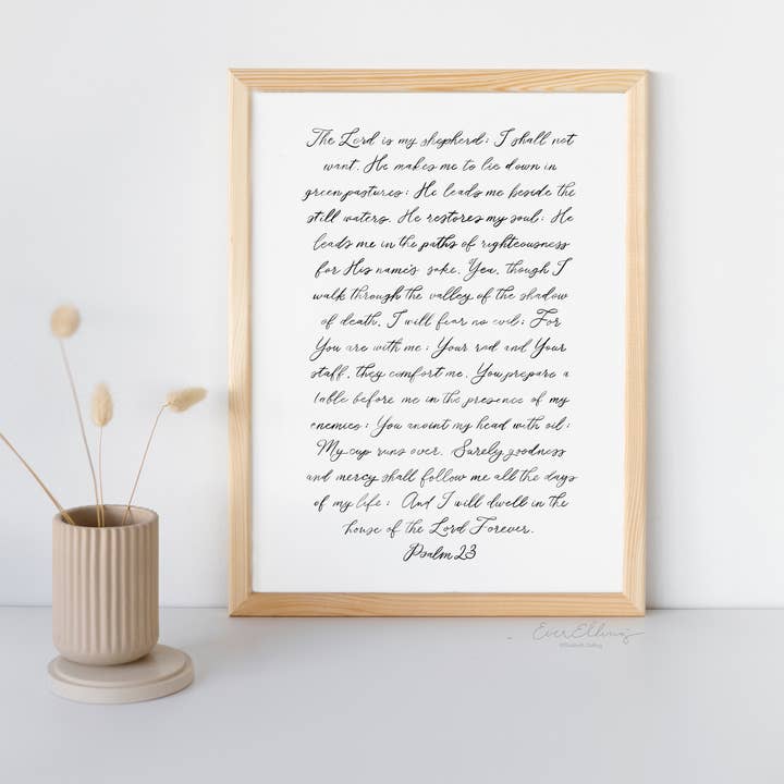 EverElling - Wholesale Art Print - Psalm 23 Print