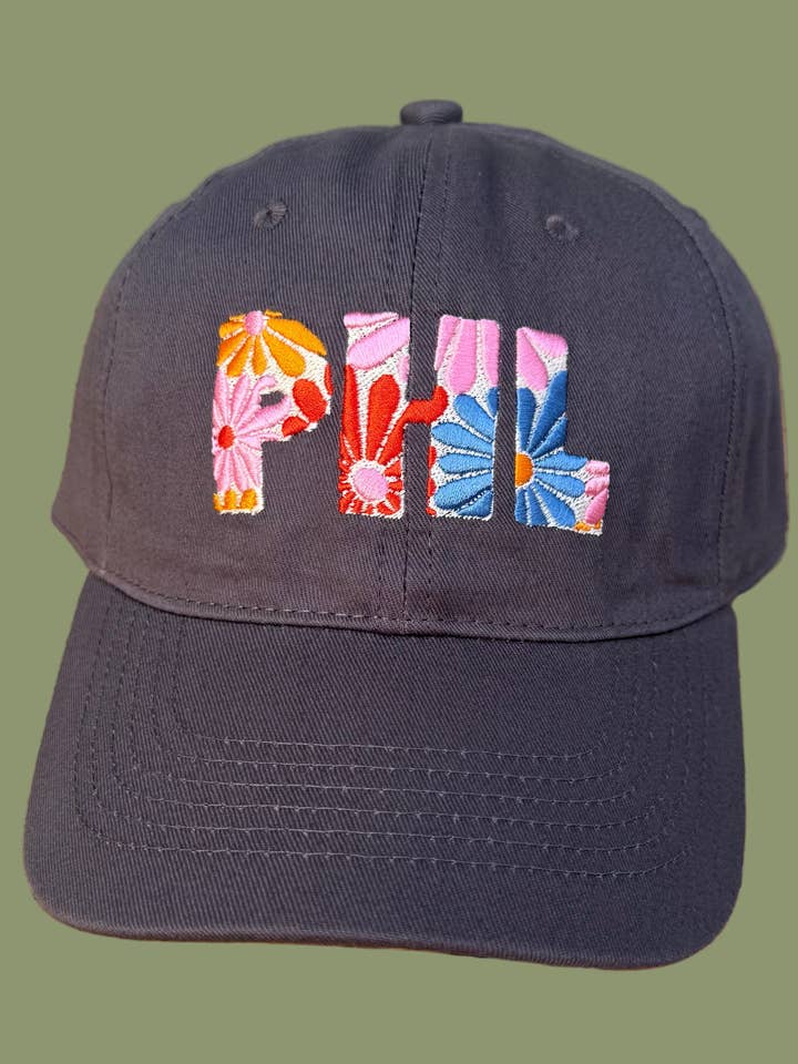 Floral PHL Hat for wholesale by Dainty Studios