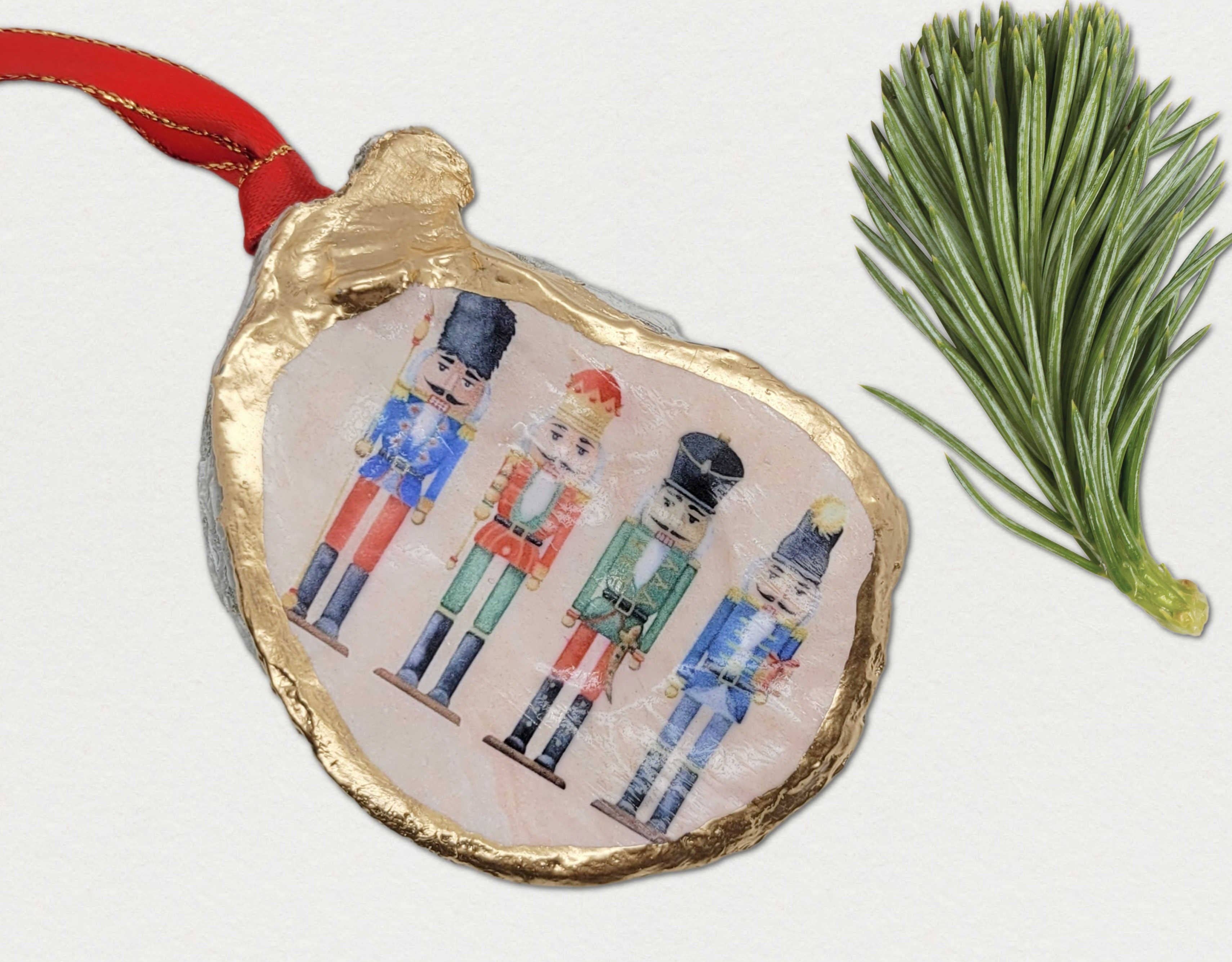 Beatrixbell Handcrafted - Wholesale Ornament - Nutcracker Christmas Ornament • Oyster Shell1