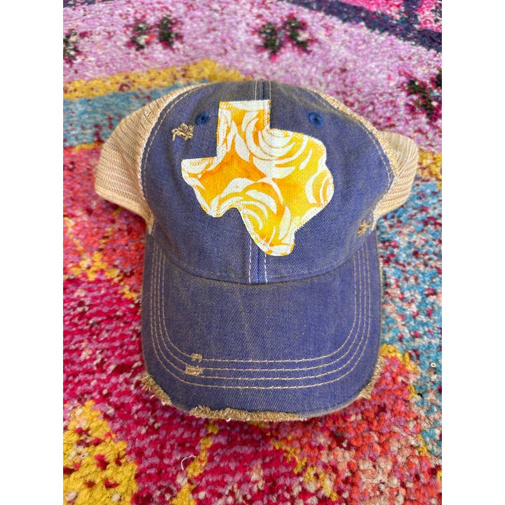 Sweet Texas Treasures - Wholesale Trucker Hat - Unisex - Yellow Rose Dirty Trucker Hat3