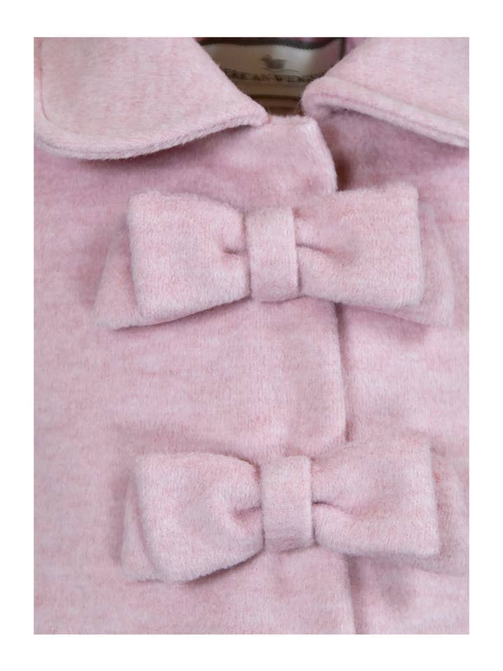 American Widgeon - Wholesale Coat - Kids - Widgeon 2 Bow Car Coat Faux Wool - 4205-FWHP & FWR