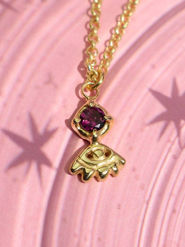 Annoushe jewelry – wholesale Pendant/charm necklace – Pink tourmaline necklace2