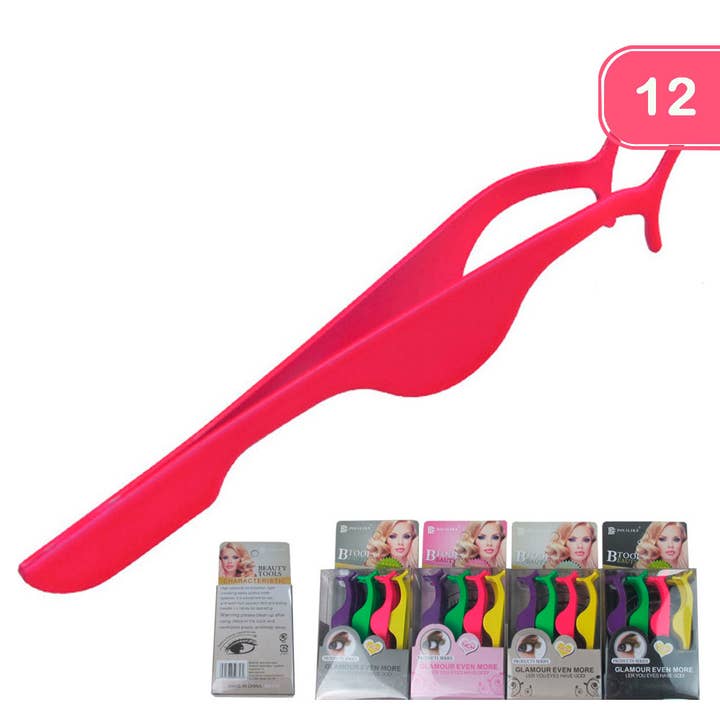 EYELASH PINCHER TWEEZERS 12 UNITS , BBT 60104 for wholesale by JOIA ACCESSORIES