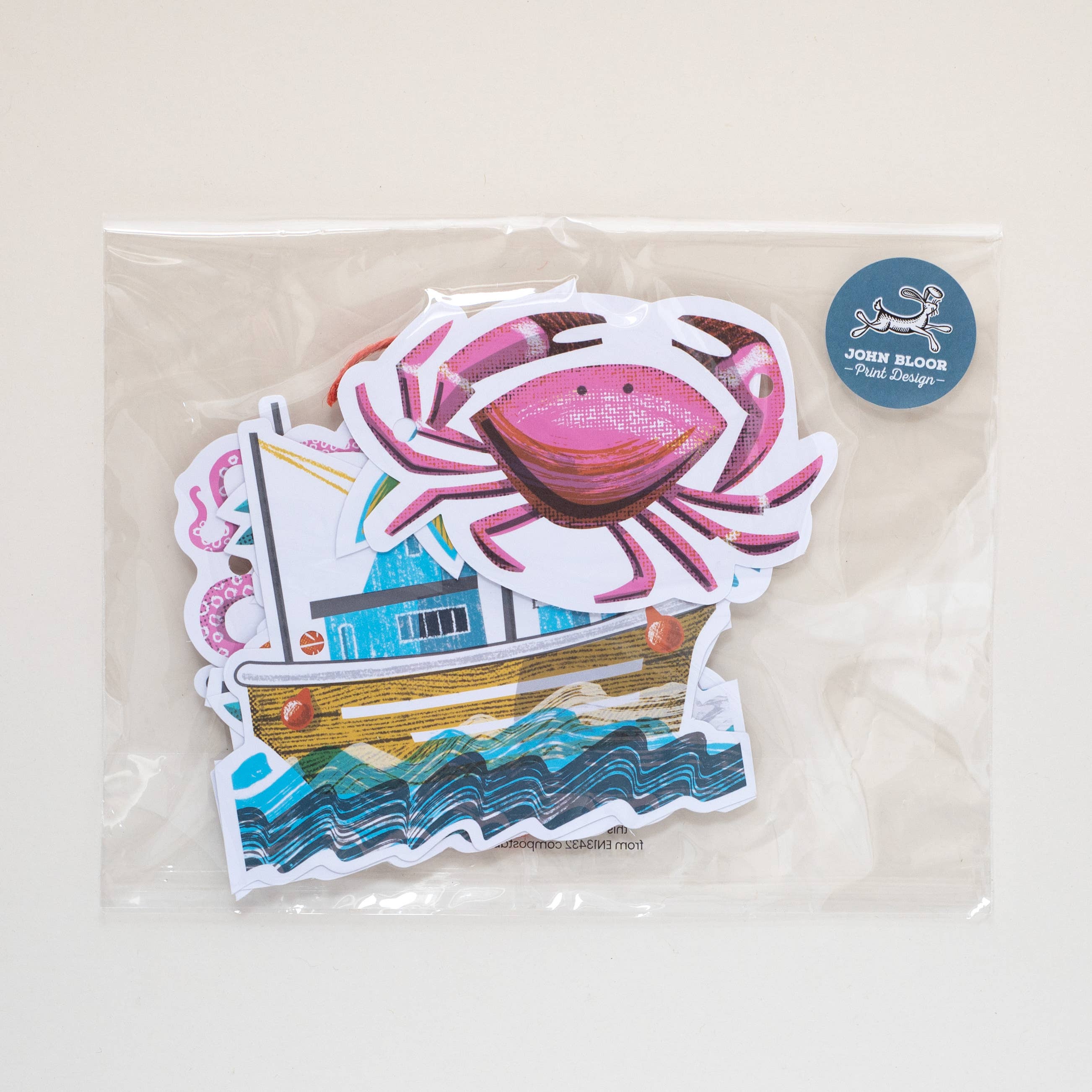 John Bloor Printmaker - Wholesale Bunting/Garland - Coastal garland1