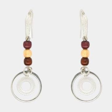 Odile træ og sølv filigran øreringe for engroshandel hos Essenciel