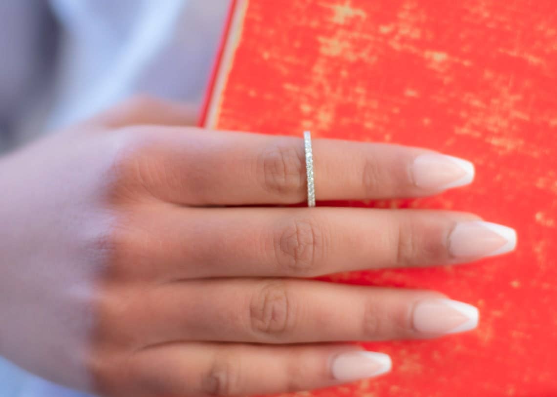 Senoval Jewelry Co. - Wholesale Multi-Stone Ring - Moissanite Halo Eternity Band5