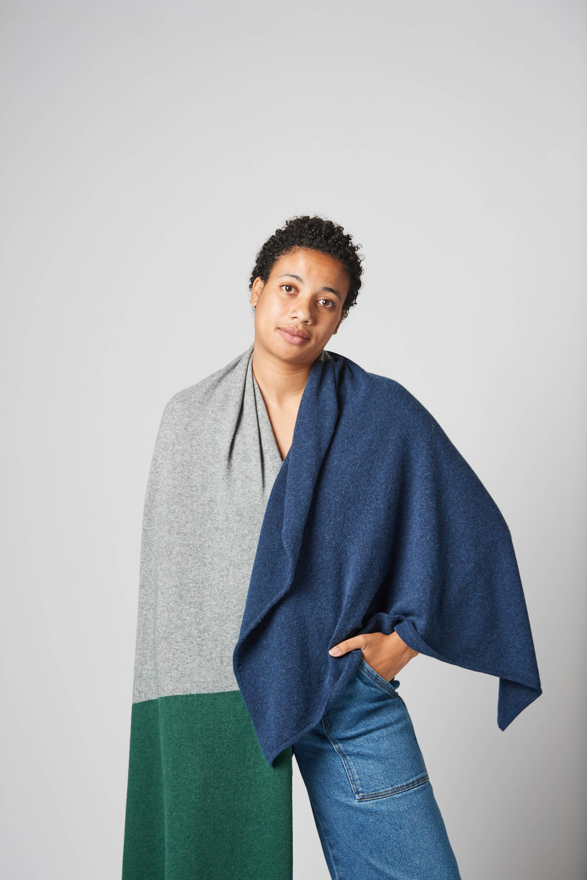 Margolis Pineo Italia - Wholesale Throw Blanket - COZY CASHMERE BLEND THROW, 'TRICOLORE' - HOLIDAY FAVE!18