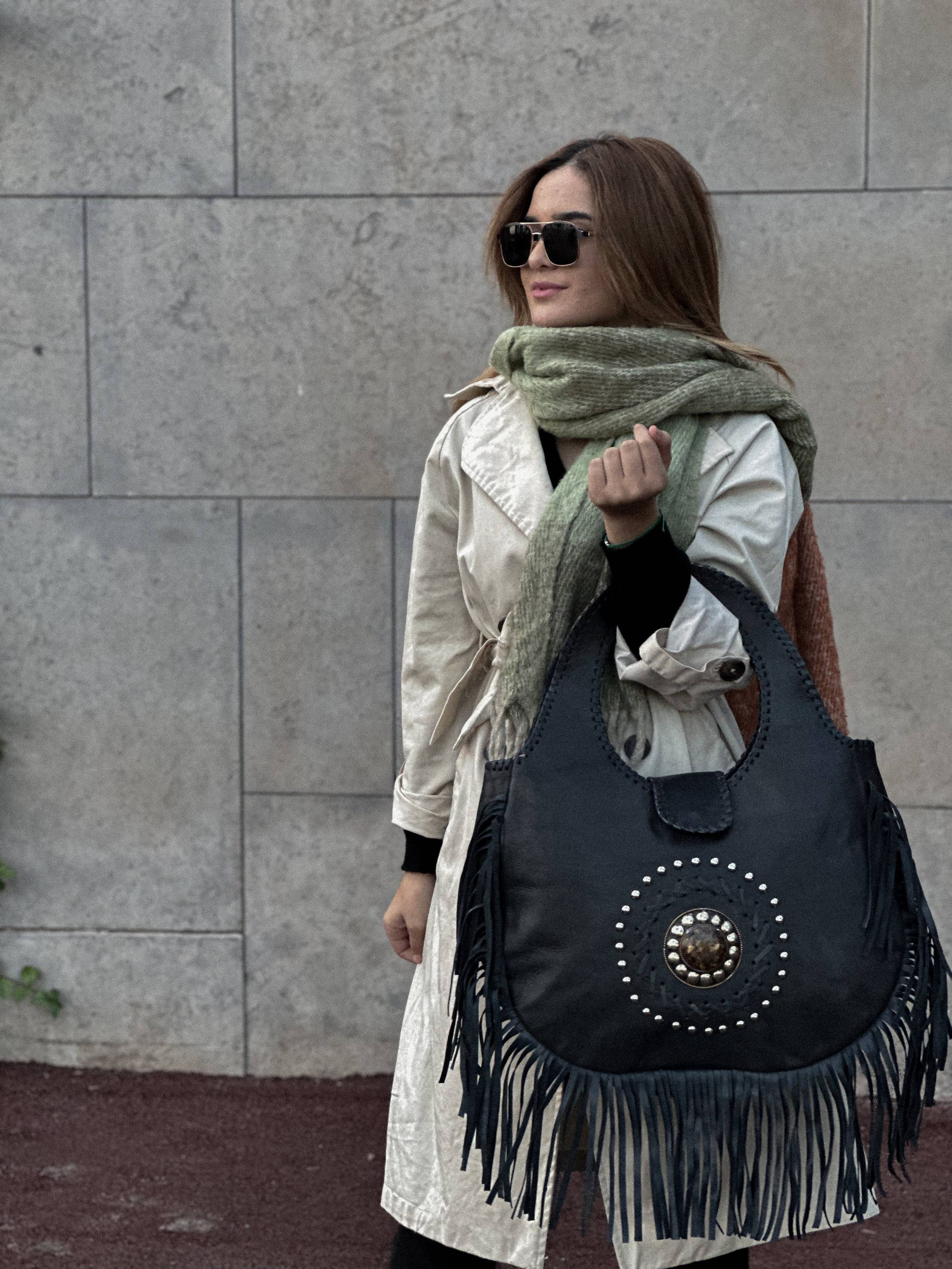 Berberwoolrug - Vendita all'ingrosso Tracolla - Donna - Borsa Gypsy in pelle morbida fatta a mano | Borsa Bohemian Fringe8