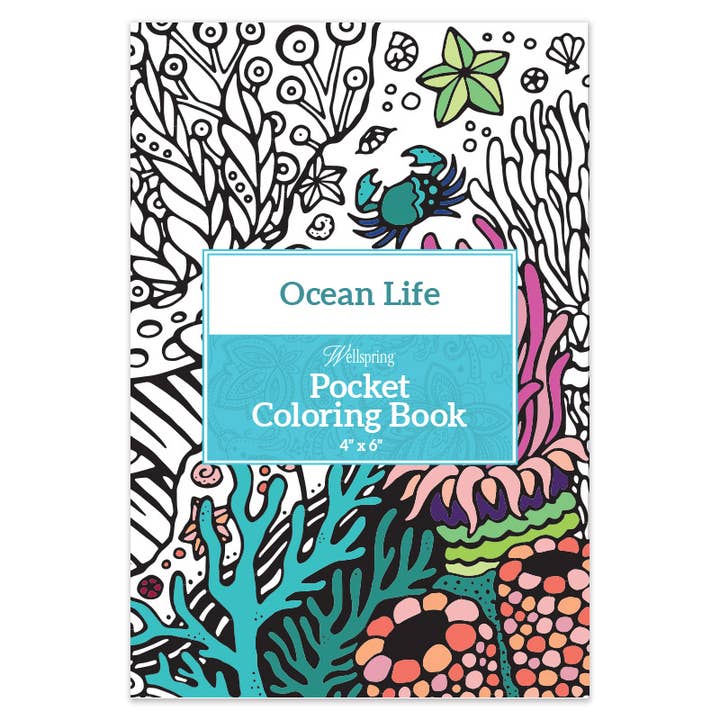 Livre de coloriage de poche - Ocean Life pour la vente par Wellspring