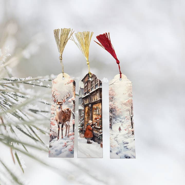 Winter Wonderland Tassel Bookmark Set (Set B) 5 Pack (Copy) for wholesale by Blue Crab