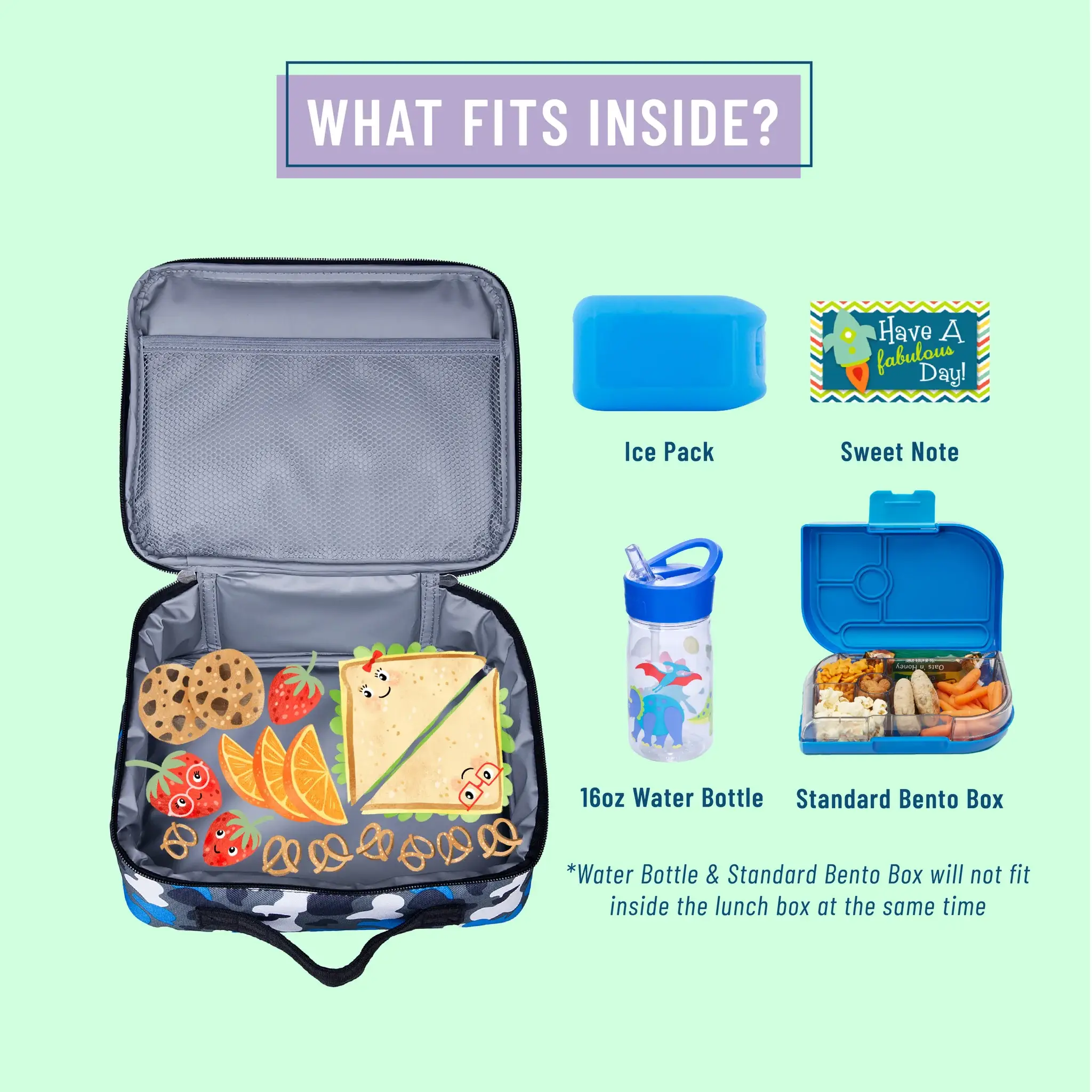 Wildkin - Wholesale Lunch Bag/Box - Kids - Blue Camo Lunch Box3