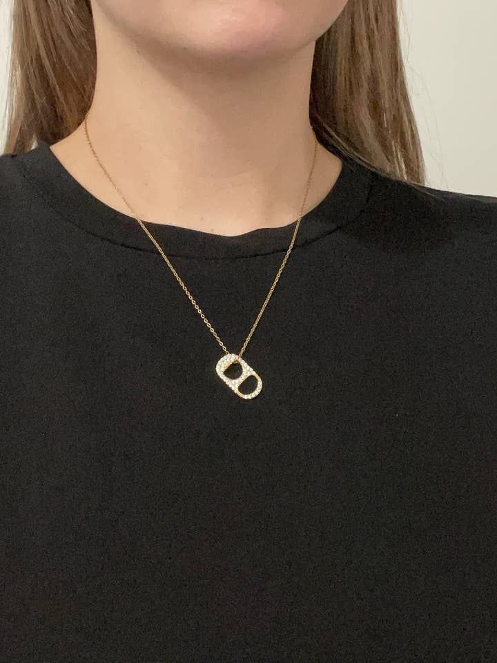 Womens Gold Tab Necklace for wholesale by Silver & Bare