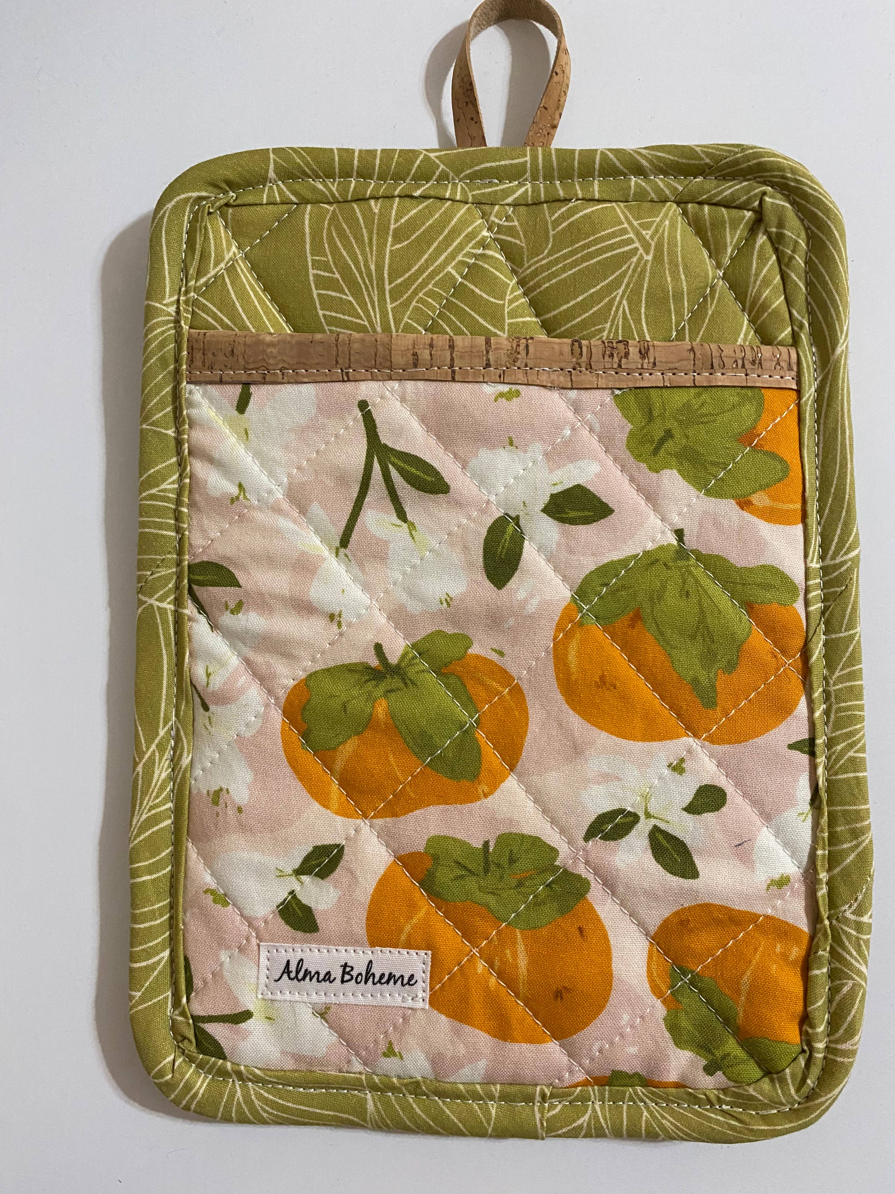 Alma Boheme Handmade - Wholesale Ovenwant/pothouder - Duurzame pannenlap van kurk en katoen met zakje48