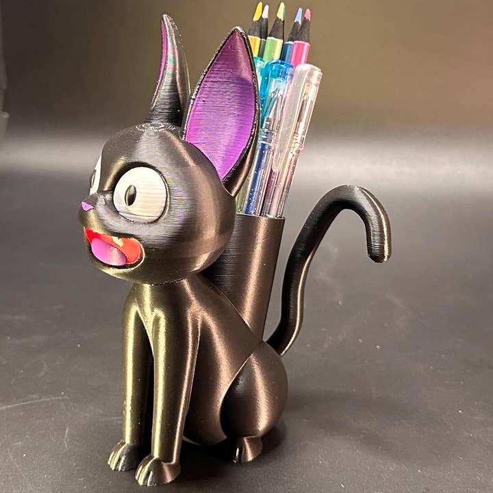 <3 Studio - Wholesale Pen & Pencil Holder - Whimsical Black Cat Pen Holder Desk Organizer4