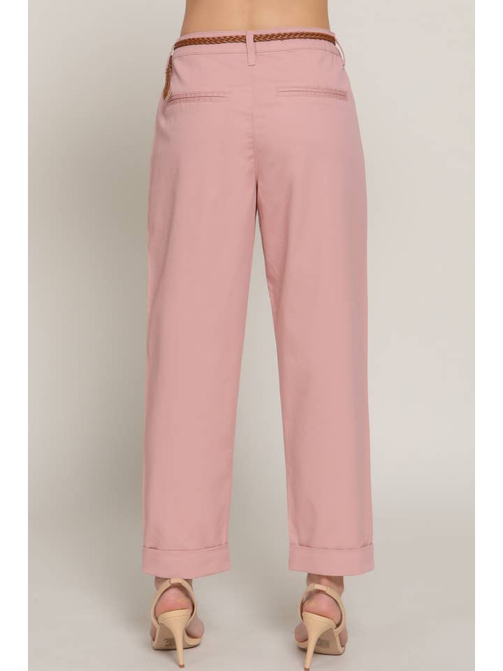 Active Basic | Active USA - Wholesale Pants - Women's - Chino Pants with Braided Belt17
