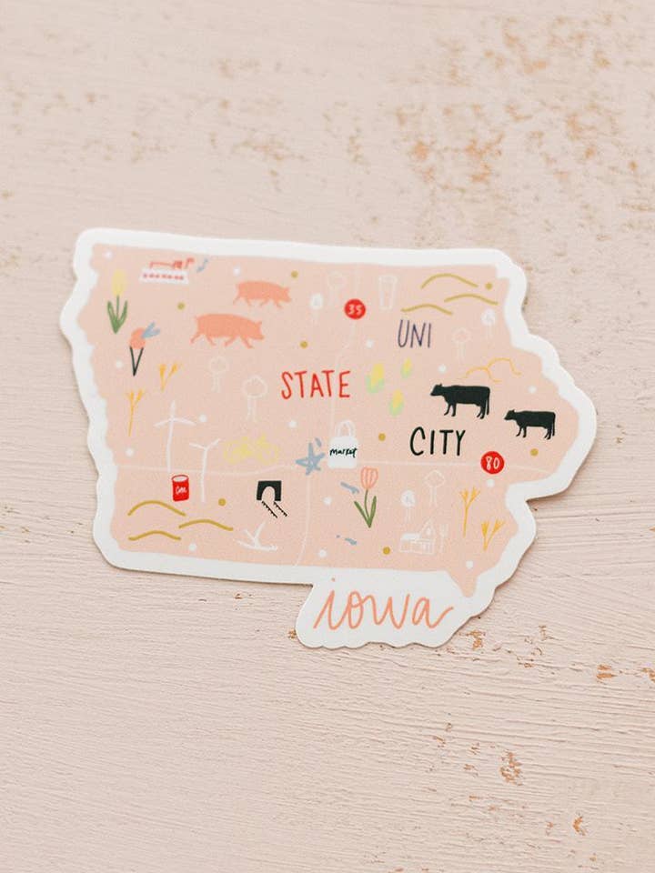 Pegatina Iowa para venta al por mayor de Doe A Deer