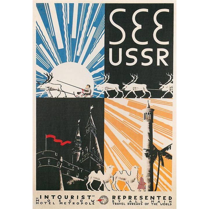 Affiche de voyage Magnet TR-90 pour l'URSS pour la vente par Found Image Press