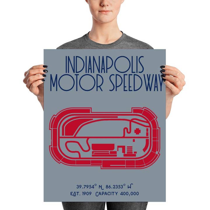 Indianapolis Motor Speedway Track Print for wholesale by Stadium Prints by BTB