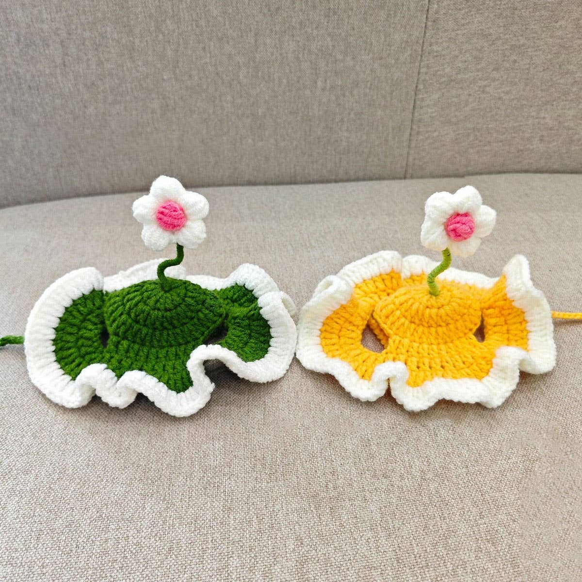 PAWPAWwholesale - Wholesale Pet Hat - Dog - Crochet Flower Sprout Hat for Cats & Dogs_CWAH36948