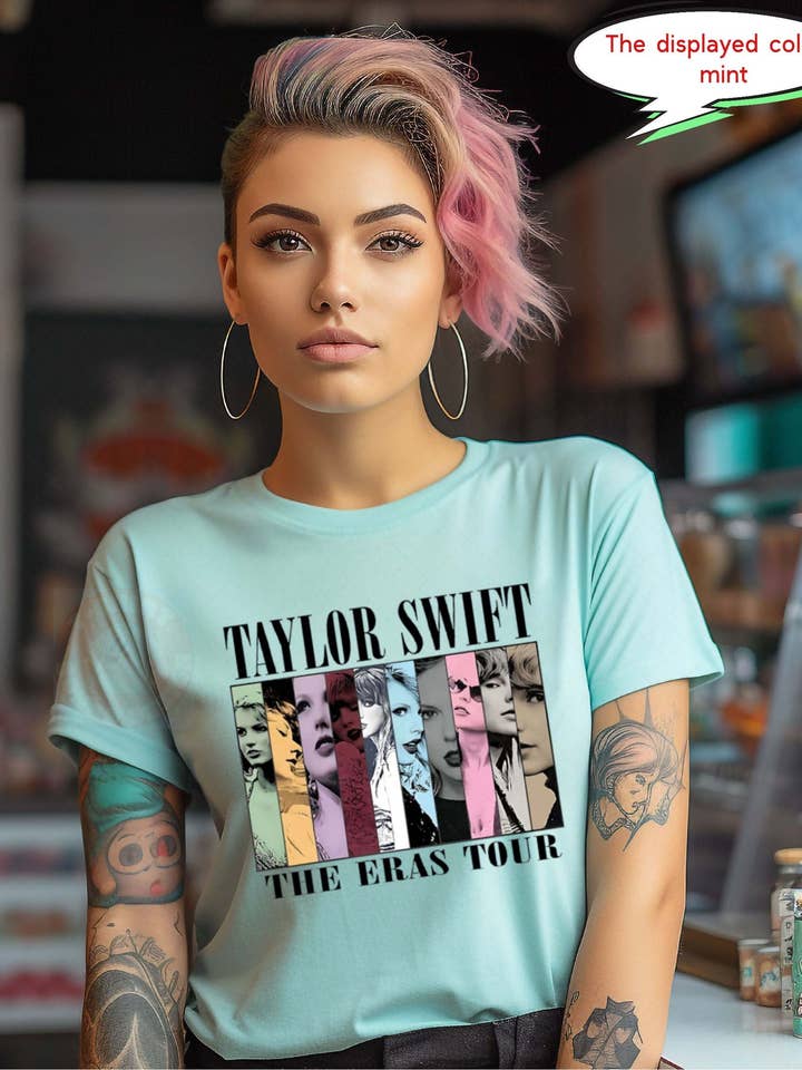 SONDO DESIGN LTD - Vendita all'ingrosso Maglietta stampata - Donna - Maglietta da concerto Taylor Swift The Eras Tour, maglietta Swiftie Merch