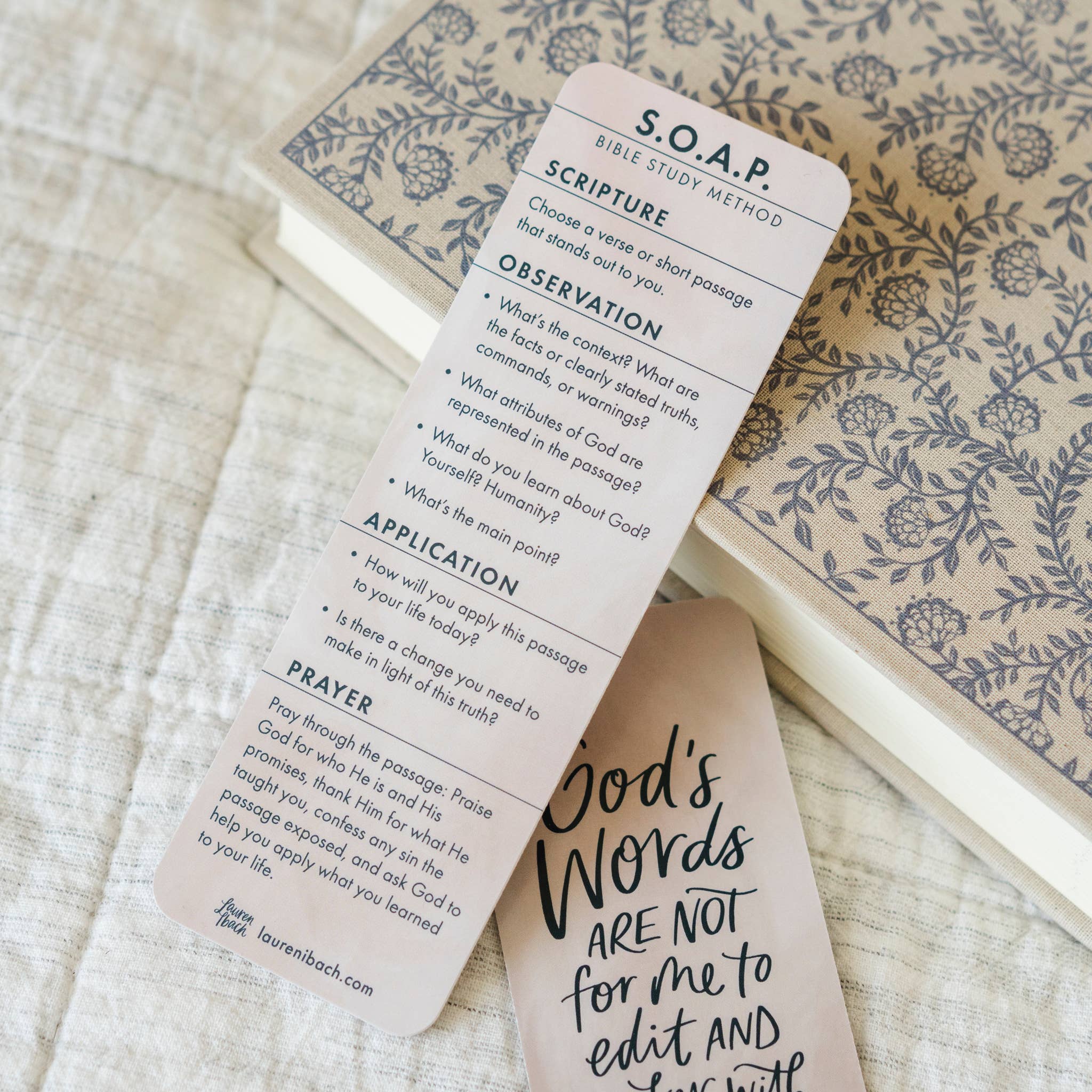 Lauren Ibach - Wholesale Bookmark - SOAP Bible Study Bookmark1