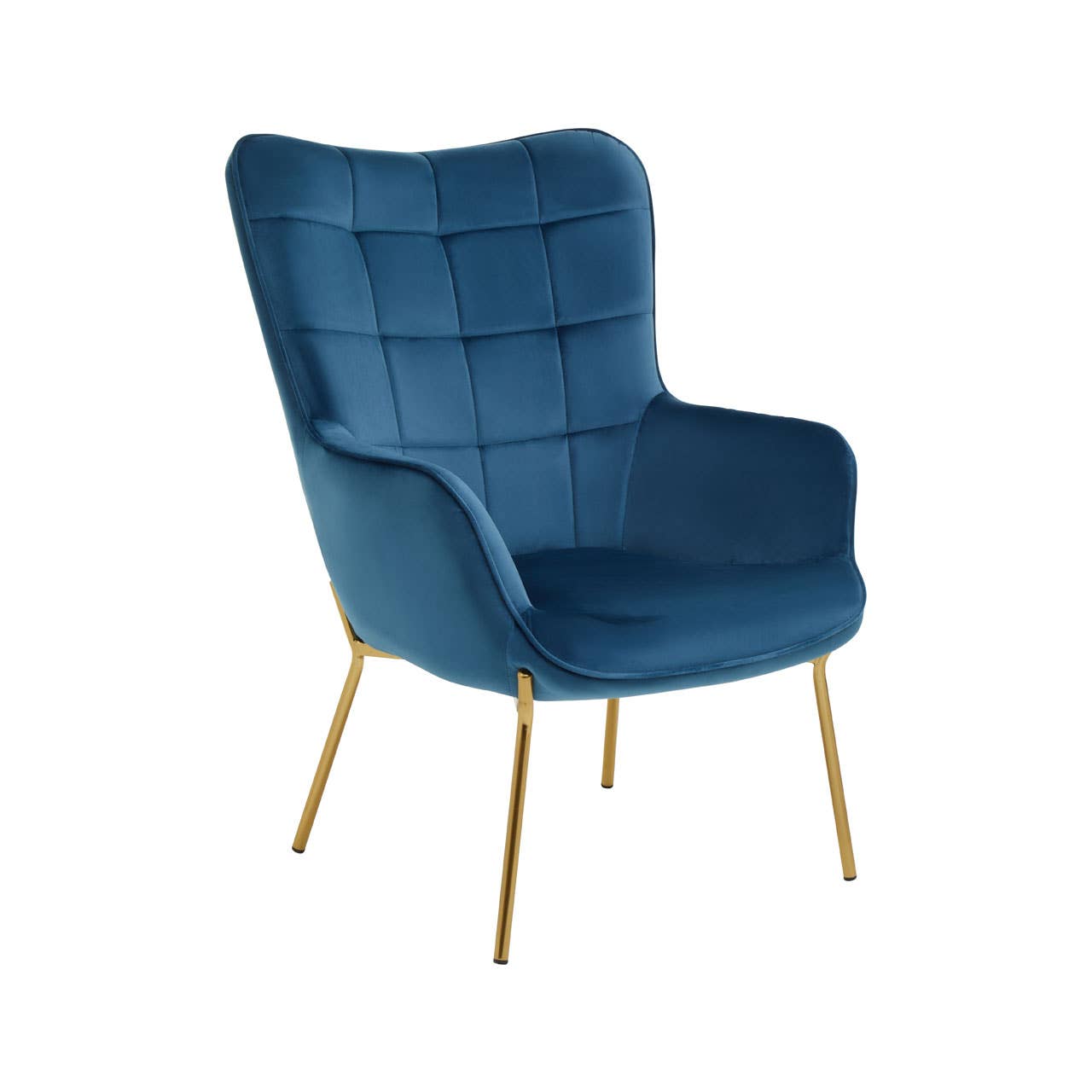Interiors by Premier – wholesale Chair – Stockholm Blue Velvet Chair1