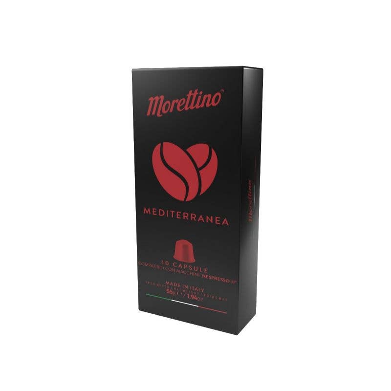 Caffè Morettino - Wholesale Coffeepods/koffiepads - 100 mediterrane koffiecapsules die compatibel zijn met Nespresso1