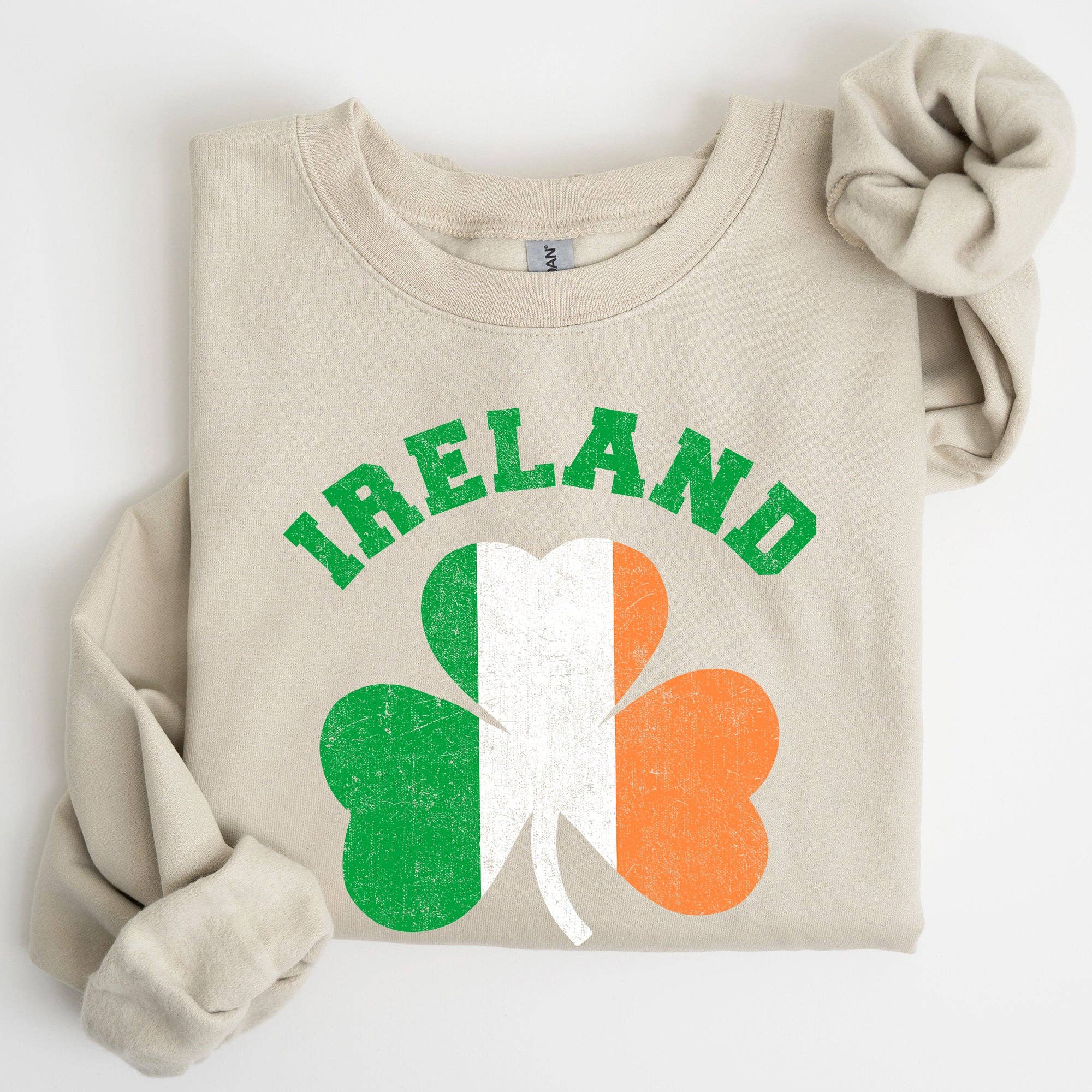 Refinery Number One LLC - Wholesale Graphic Sweatshirt - Women's - Ireland Shamrock Flag, St Patrick's Day Sweatshirt5