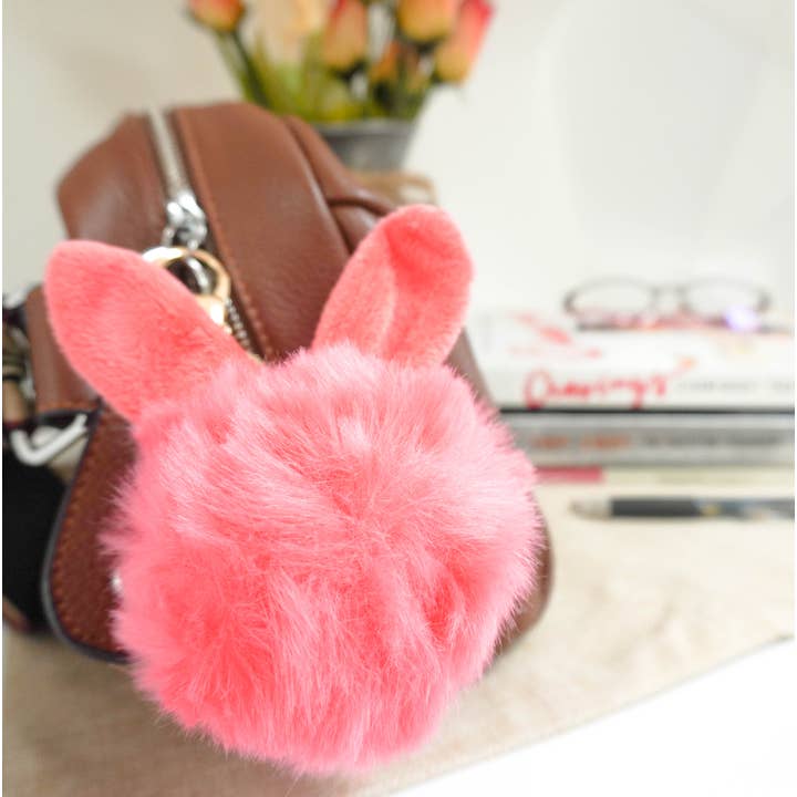 littletwinkleco - Vendita all'ingrosso Portachiavi - Donna - Portachiavi coniglietto con soffice pompon/portachiavi coniglietto in pelliccia di peluche2