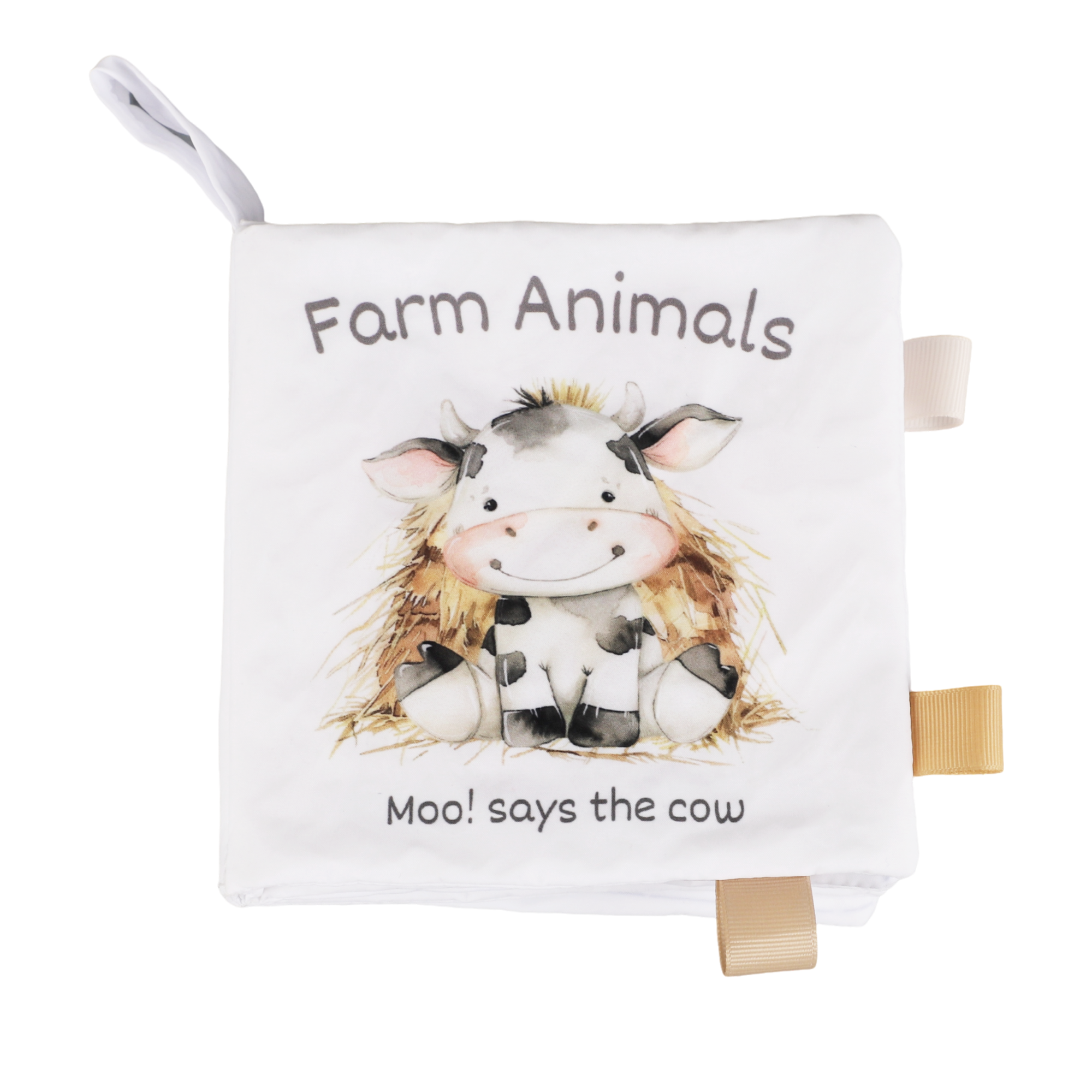 Ali+Oli - Wholesale Baby & Toddler Book (0-2) - Farm Animals – 10-Page Taggies Soft Crinkle Cloth Baby Book0