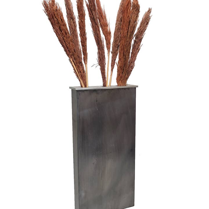 NHP International - Wholesale Vase - Grey metal industrial vases 45,5cm1