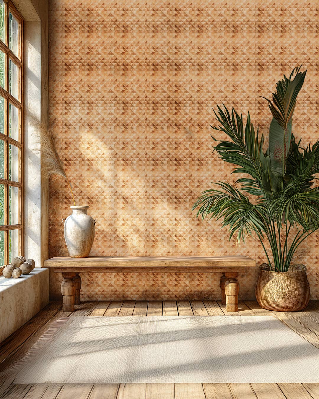 Java Creations - Vendita all'ingrosso Pannelli decorativi - Pannelli da Parete a Piramide in Teak (4 pannelli, 1,44 mq per scatola)15