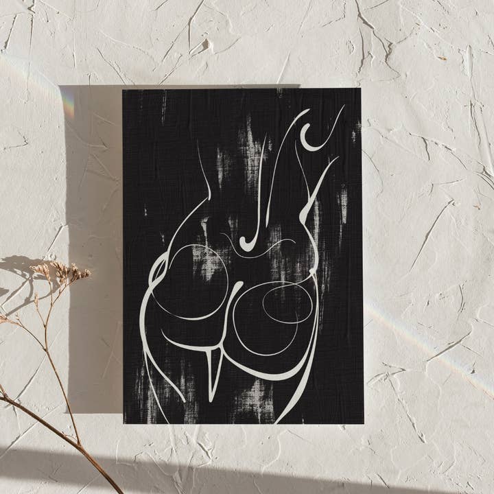 Bum Outline Art Print for wholesale by LXR CREATE