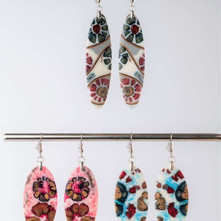 Forest Life Creations - Wholesale Dangle Earrings - Cholla Cactus / Resin Earrings