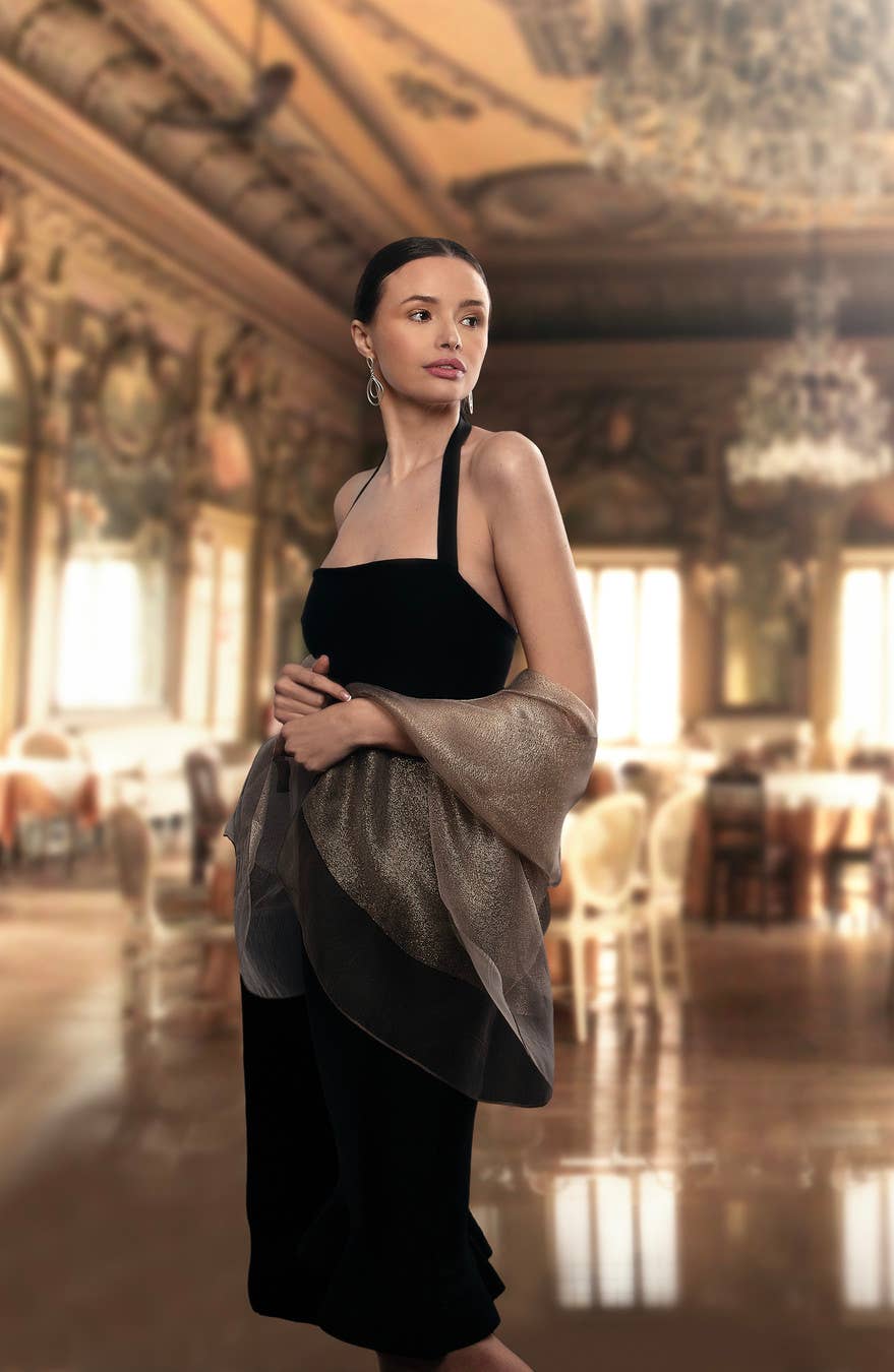 SAACHI - Vente Écharpe – femme - Écharpe Silk Glimmer9