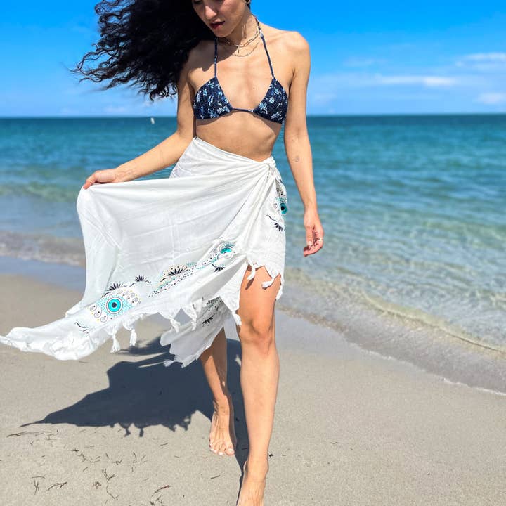 Evil Eye - Extra Soft Pure Cotton Beach Towel for wholesale by Cozy Koza