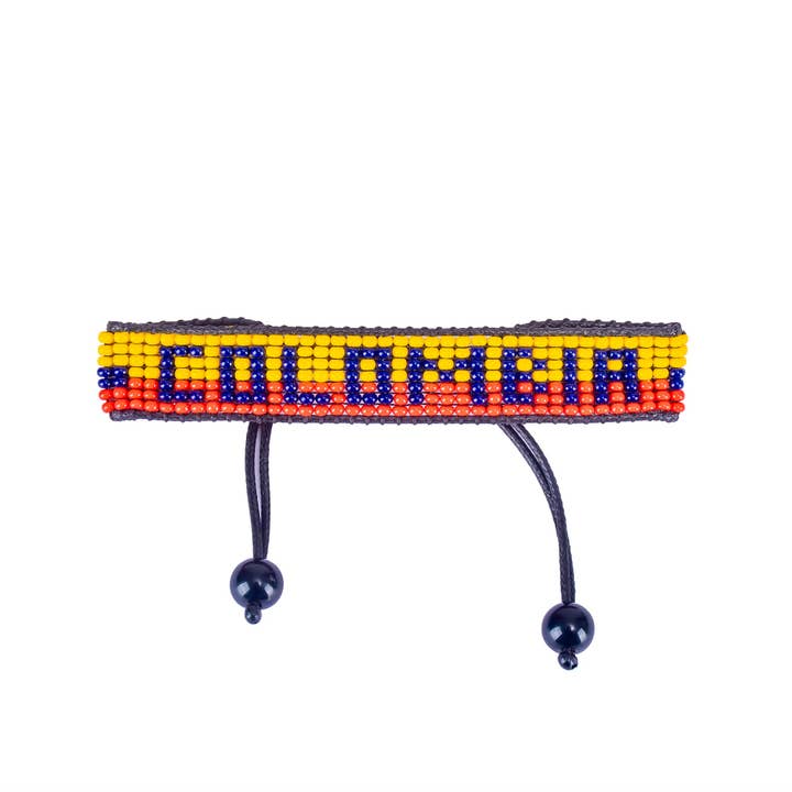 Colombia Flag Beaded Bracelet – Handmade Adjustable Boho Wristband | Soccer Fan Gear | Support Team Colombia | Gift for Men & Women | World Cup 2026 Inspired for wholesale by Fahari Luxury