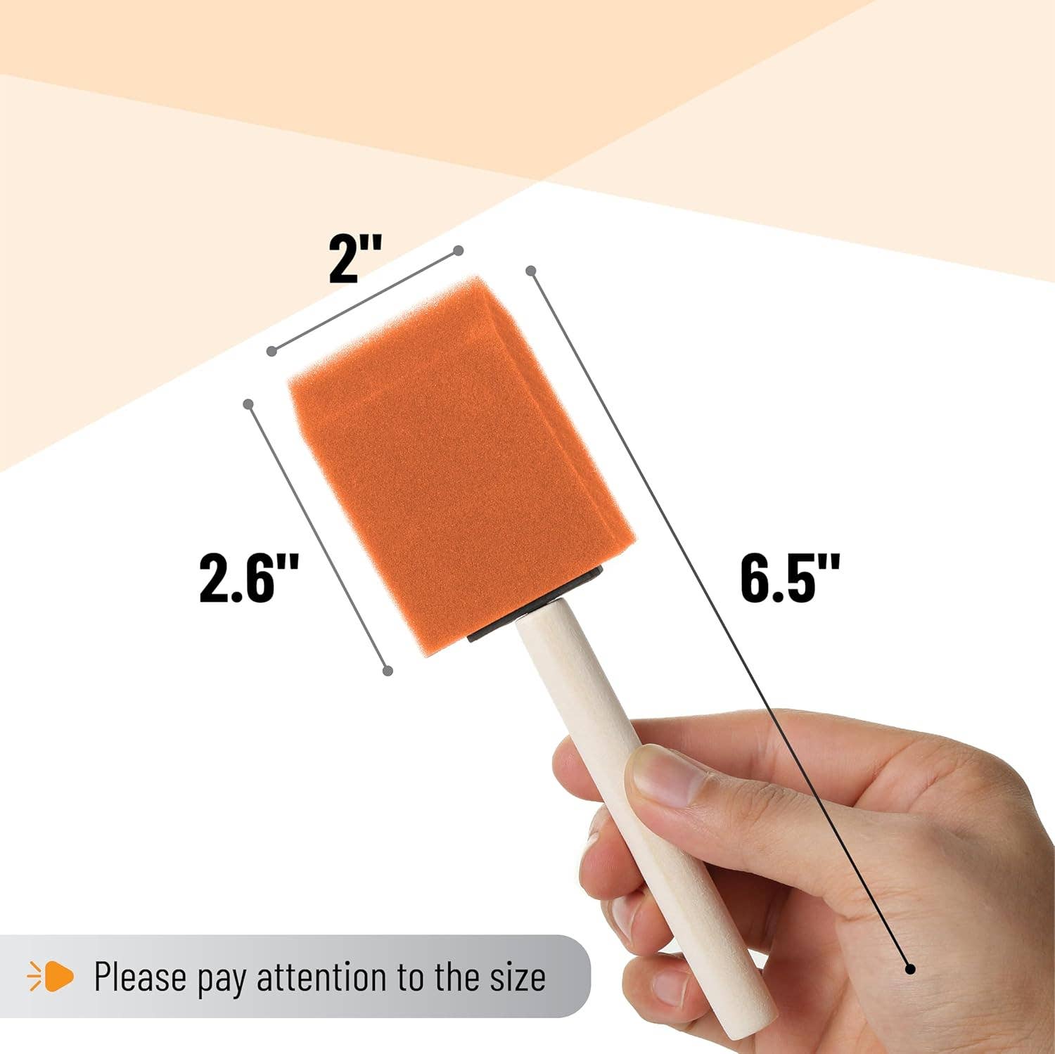 Bates Choice - Wholesale Paint/Wax Brush - Bates- Foam Paint Brushes, 2-Inch, 16 Pack2