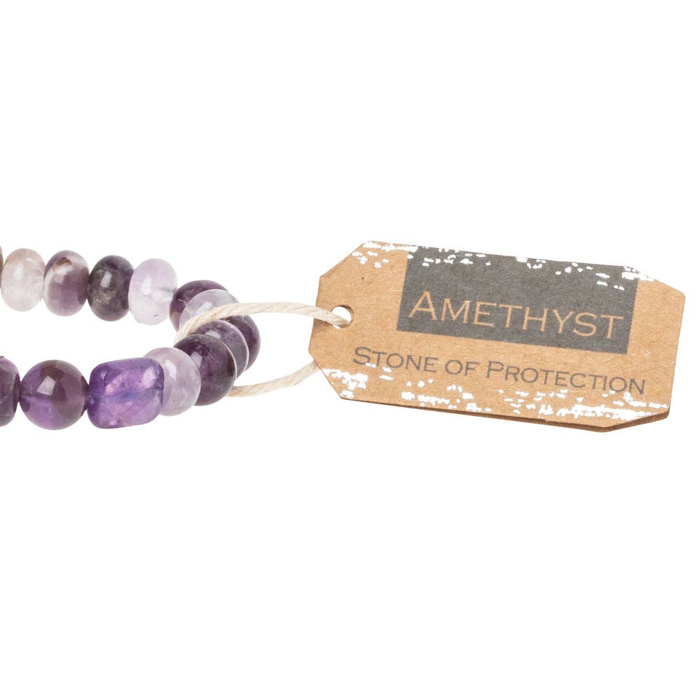 Scout Curated Wears - Wholesale Beaded Bracelet - Amethyst Stone Bracelet - Stone of Protection1