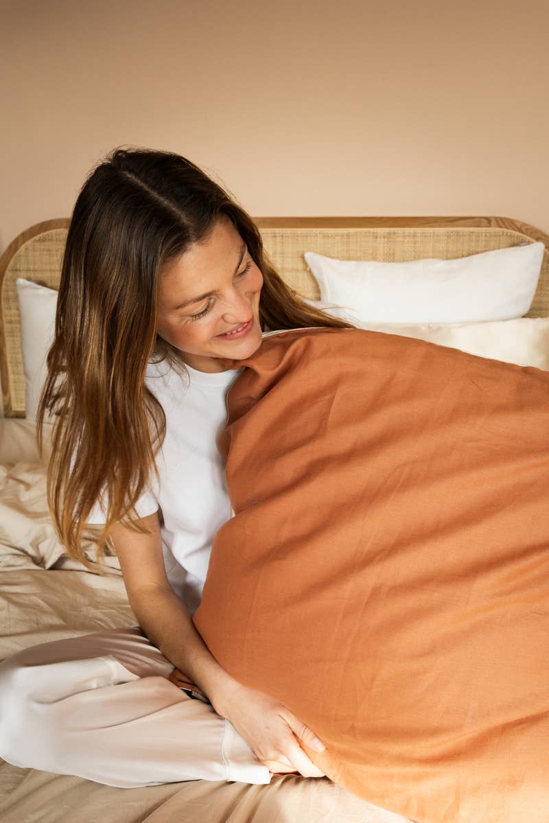 Emily's Pillow - Wholesale Bedding Pillowcase/Sham - Bi-Face Silk and Linen Pillowcase9