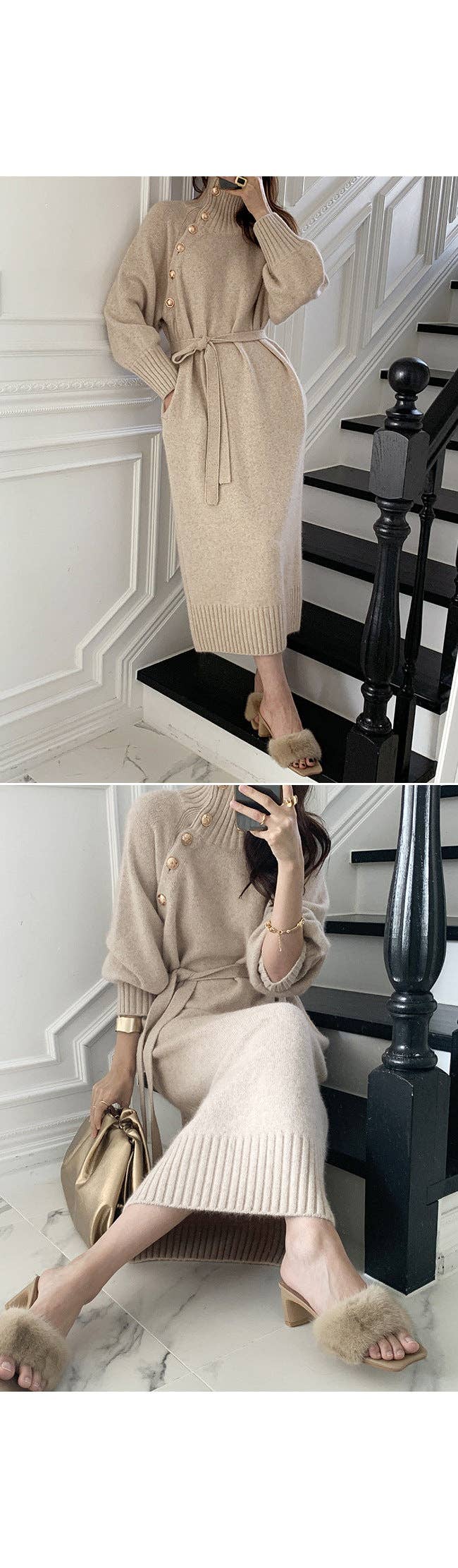 Marayn - Wholesale Dress - Women's - KoreanJapanese Knit Dress Chic Slimming and Versatile11