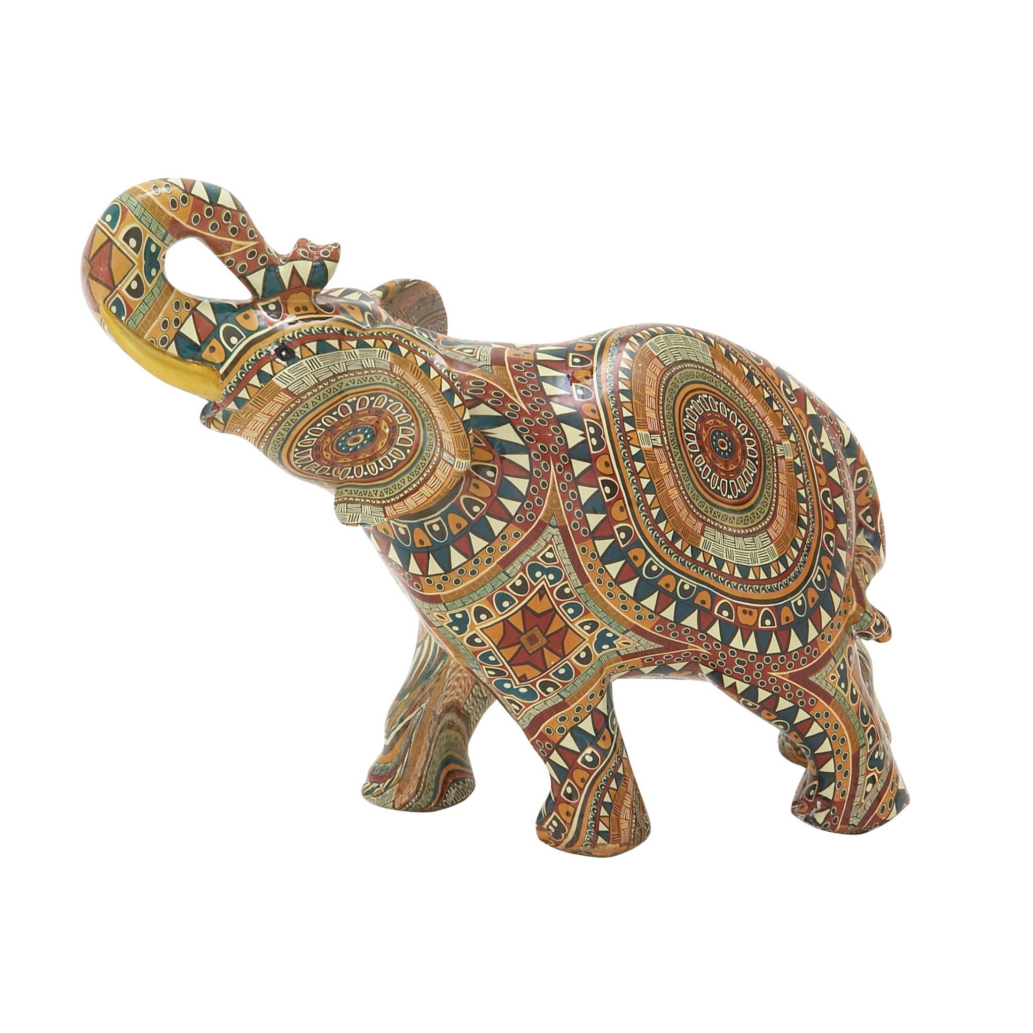 Import Corner - Wholesale Sculpture - A-20718: POLYSTONE ELEPHANT 9"W, 8"H0