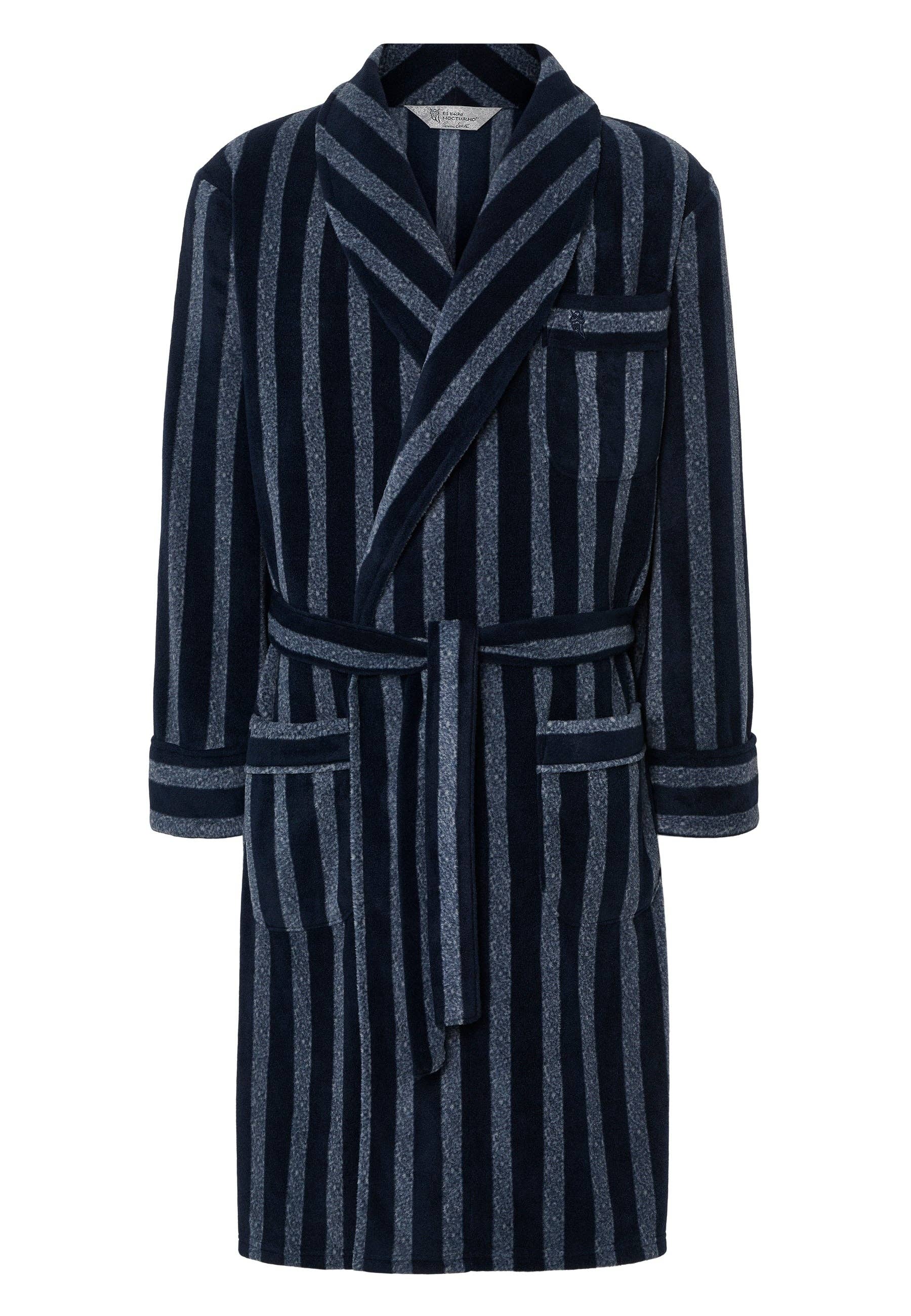 Men's Winter Premium Fleece Robe - Blue 0608 for wholesale on Faire