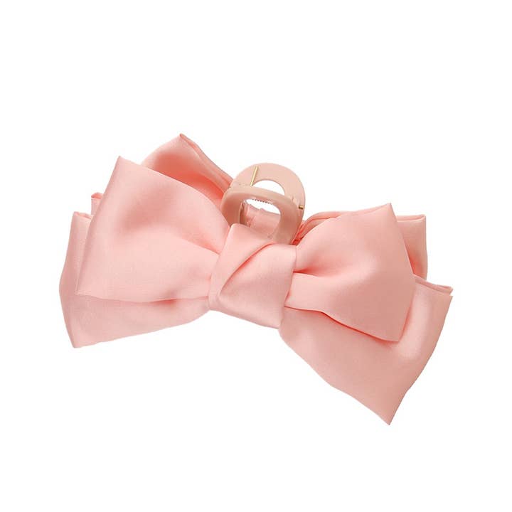 NINEXIS - Wholesale Hair Clip - Women's - CWAHA07430_LARGE BOW FABRIC HAIR CLAW CLIP FOR WOMEN5