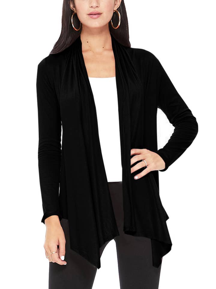 MOA COLLECTION - Wholesale Cardigan - Women's - Women's Solid Casual Outerwear Cardigan
